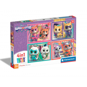 Clementoni - Пъзел Super Kitties 21531 4в1